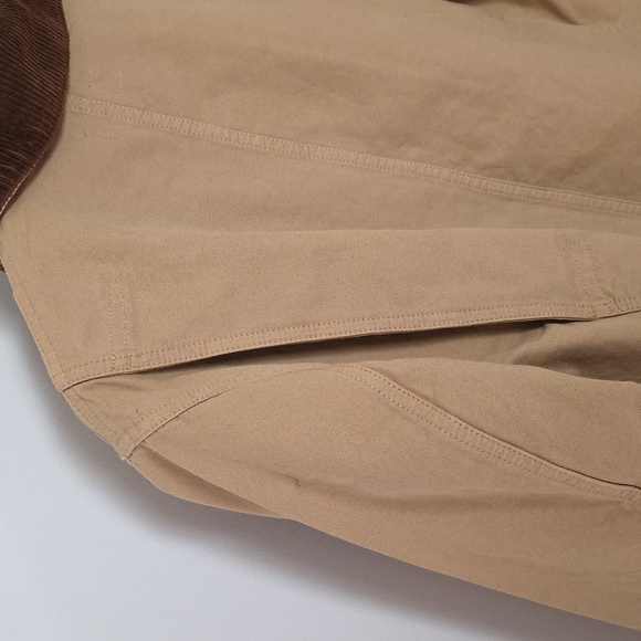 NWT Polo Ralph Lauren Beige Oversize Jacket Corduroy Collar Cuff Size Medium - Picture 12 of 13